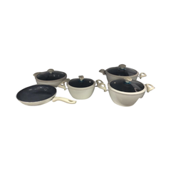 Falez Cookware Set Pro-Cera Beige 9 pcs | HUR-A-15491