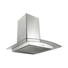 SUPER CHEF Wall Mounted Hood 60Cm Oval Glass Inox | IBER 60 INOX