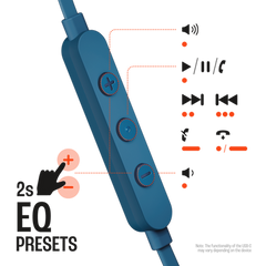 JBL Tune 305C USB-C Earphones Blue | JBLT305CBLU