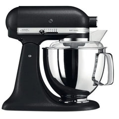 KitchenAid Tilt-Head Artisan Mixer Cast Iron Black 4.8L + 3L Bowl + Flex Edge Beater | 5KSM175PSEBK