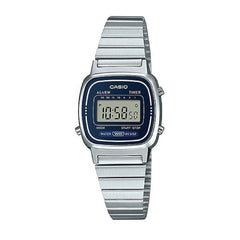 Casio Digital Watch – Stainless-Steel Case, Blue Dial & Bracelet | LA670WA-2DF