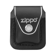 Zippo Black Leather Lighter Pouch with Clip | LPCBK