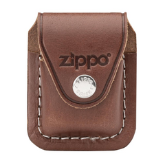 Zippo Brown Leather Lighter Pouch with Clip | LPCB