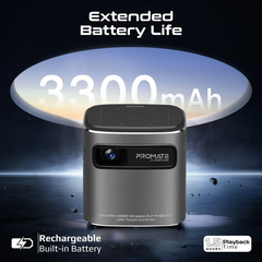 Promate Ultra-Mini 1080P Wireless DLP Projector with Touch Controls | CUBECAST