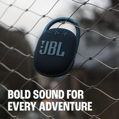 JBL كليب 4 - سماعة بلوتوث محمولة مع حلقة تعليق - أزرق | JBL-SP-CLIP4BLU
