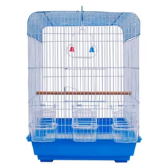 Bird Cage 3DS with Feeder & Water Dispenser - Blue