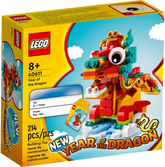 LEGO Year of the Dragon Building Set - 214 Pieces - Lunar New Year Zodiac Display | 40611