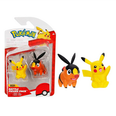 Pokemon Battle Figure Pack - Pikachu & Tepig Official Detailed Figures 5 cm Each | PKW4067