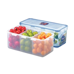 LocknLock Rectangular Tall Food Container 3.4L with Divider & Handle | LLHPL848CH