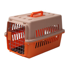 Cat Carrier Box - Medium Size - Orange | Pet Travel Carrier