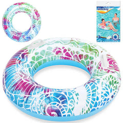 Bestway Inflatable Swim Ring - Blue Pattern Design | P-36084