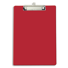 A5 Portable Clipboard Writing Board with Metal Spring Clip — Red