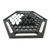 Classic Abalone Strategy Board Game - Hexagonal Board with Black & White Marbles | AL0407