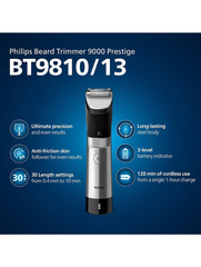 Philips Prestige Beard Trimmer - Corded & Cordless, Full Metal Blades | BT9810/13
