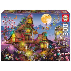 Educa 19554 - Enchanted Fairy Treehouse 500-Piece Jigsaw Puzzle | 19554