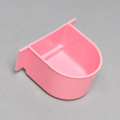 Plastic Feeder for Parrots Cage - Pink
