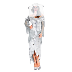 Lady Ghost Costume (Dress, Hat with Veil & Belt) | 086179