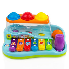 Hola Xylophone Ball Drop Toy with Hammer - Musical Learning Activity | 856