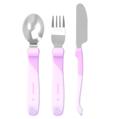 Twistshake Learn Cutlery Stainless Steel 12+m - Pastel Purple | TWI78212
