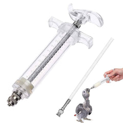 Hand Feeding Syringe for Birds - Transparent with Feeding Tube