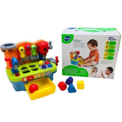 Hola My Little Workshop - طاولة أدوات تعليمية للعبة الأطفال مع أضواء وأصوات | A907