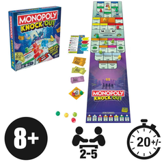 Hasbro - لعبة حفلات عائلية مونوبولي نॉक آوت (إصدار إنجليزي) | HBGMF8995E