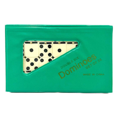 Dominoes Set of 28 - Double Six - Green| AL5211P