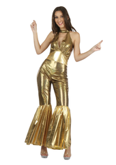 Women’s Gold Disco Costume (Jumpsuit) | 093260