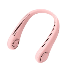 Portable Bladeless Personal Neck Fan – Pink, 5000mAh, Hands-Free, 3-Speed