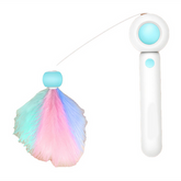 2-in-1 Retractable Cat Toy Wand with Laser - Blue | CT-2IN1-BLU