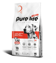 Pure Life Dog Dry Food 15kg Adult Beef | PLD-15-BF