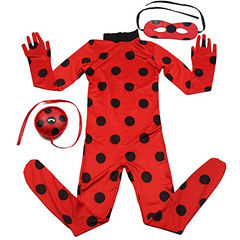 Ladybug Costume (Eye Mask, Jumpsuit, Pack) - Medium Size | 091274