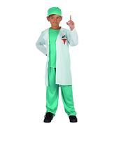 Doctor Costume for Boys (Shirt, Pants, Jacket, Hat) - Small Size | 091238