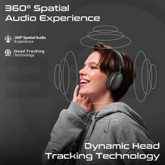 Promate High-Definition Hybrid ANC Headphones with 360° Spatial Audio | SERENE.BLACK