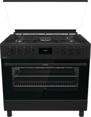 GORENJE Cooker 90Cm Wide 5 Gas Burners Black | GGI9C20B