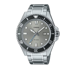 Casio Men 3H Watch - Silver / Grey / Black | MDV-107D-8AVDF