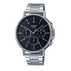 Casio Men 3-Hand Multi-Dial Watch - Black / Silver | MTP-E321D-1AVDF
