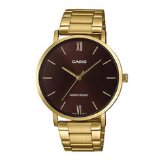 Casio Men 3-Hand Watch - Brown / Gold Plated | MTP-VT01G-5BUDF