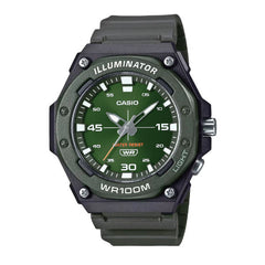 Casio Men 3-Hand Watch - Black / Green | MW-620H-3AVDF