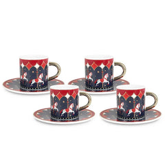 Bialetti Nmagic003 Carousel Set of 4 Cups and Saucers