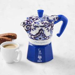Bialetti Moka Express Dolce&Gabbana Blu Mediterraneo ماكينة تحضير القهوة بـ6 أكواب | BIA0005346