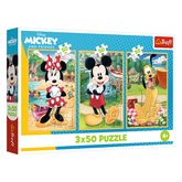 Trefl Mickey Mouse on Holiday 3x50-Piece Puzzle | 34881