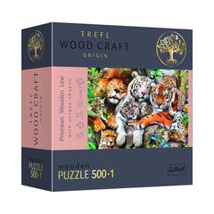 Trefl Wood Craft Wild Cats in the Jungle 501-Piece Wooden Puzzle | 20152