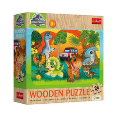 Trefl Meet the Dinosaurs 24-Piece Wooden Puzzle | 20276