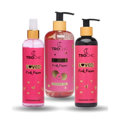 TROCHIC Loved Pink Fusion Body Lotion, Shower Gel & Fragrance Mist Set