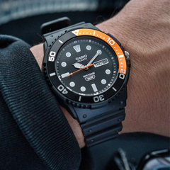 Casio Men 3-Hand Watch - Black / Orange | MRW-230H-1E4VDF