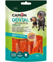 Camon Dental Snacks Vegetal Sweet Potato Strips Gluten-Free Adult Dog Treats 100g