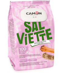 Camon Salviette Aloe Vera & White Musk Cleansing Pet Wipes - Alcohol & Paraben Free