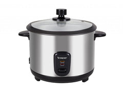 Beper Rice and Steam Rice Cooker & Steamer, 625g Capacity, Glass Lid | P101VAP001