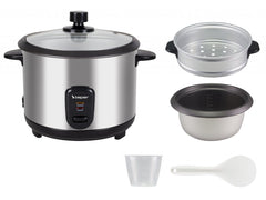 Beper Rice and Steam Rice Cooker & Steamer, 625g Capacity, Glass Lid | P101VAP001